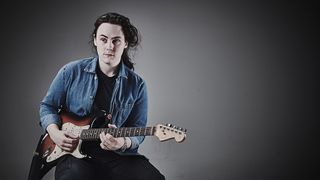 Portrait of Welsh musician Chris Buck, photographed in Bath, England on March 29, 2019. Buck is best known as a guitarist with blues rock duo Buck & Evans