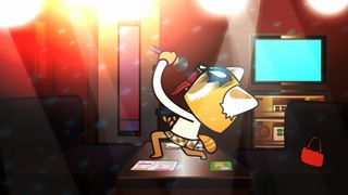 Retsuko the red panda sings death metal in a karaoke room, in 'Aggretsuko.'