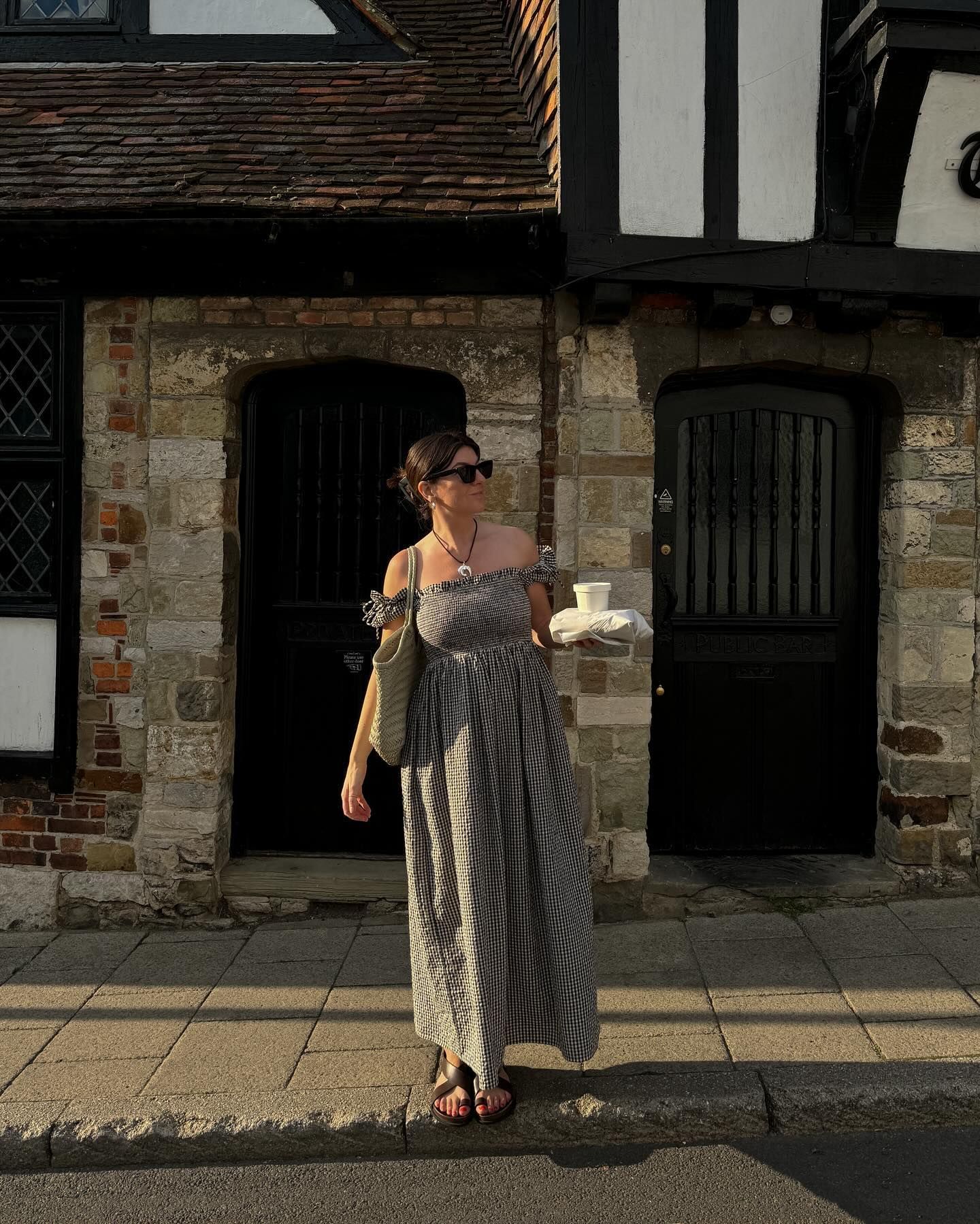 An image of @francescasaffari wearing one of the key summer dress trends for 2025.