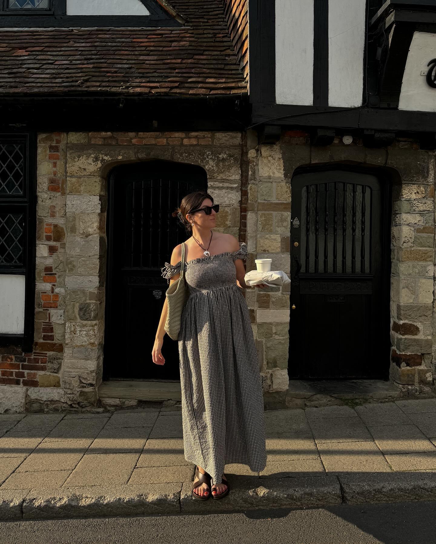 An image of @francescasaffari wearing one of the key summer dress trends for 2025.