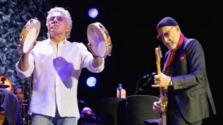 Roger Daltrey and Pete Townshend of The Who perform at The O2 Arena on July 12, 2023 in London, England
