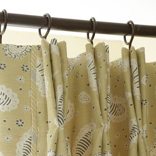 paisley designed curtain with rings