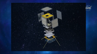 A visualization of the CubeSat from the AztechSat-1 investigation.