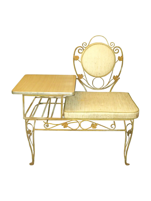 Ornate Metal Telephone Bench