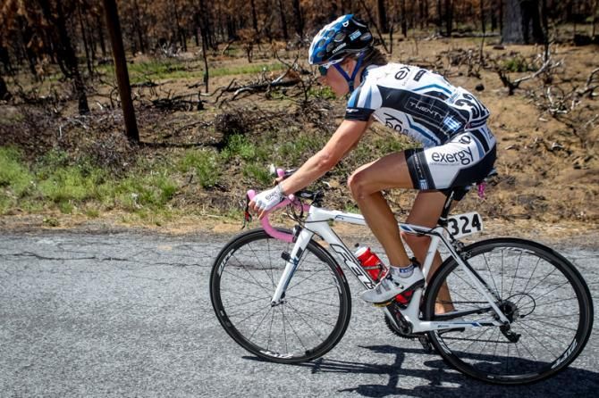 Marra Abbott (Exergy) rode in the break for most of the day.