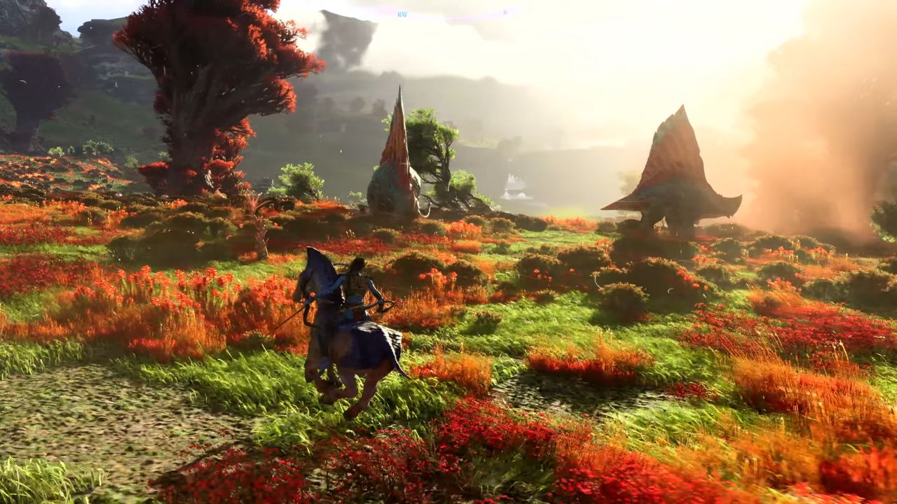 green and red field on Pandora