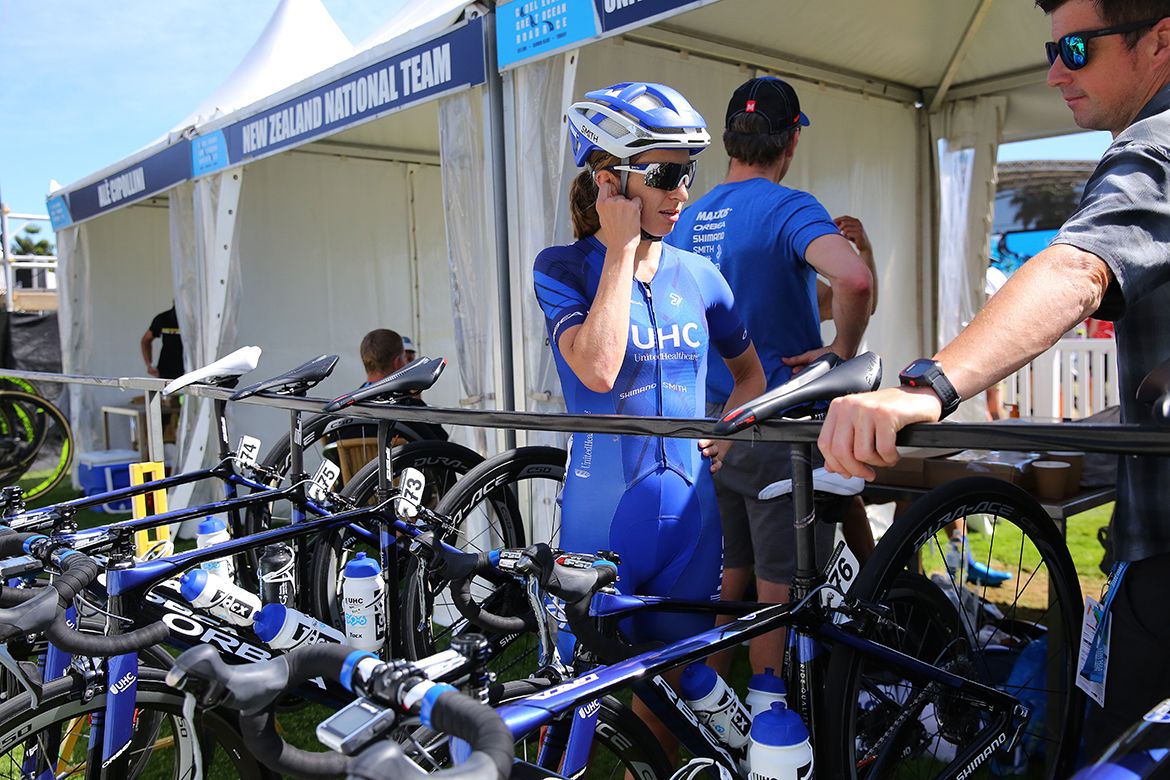 Katherine Hall (UnitedHealthcare) pre-race