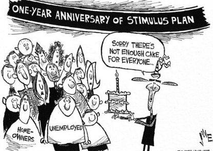 One year stimulus anniversary not so sweet
