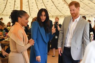 Doria Ragland with daughter Meghan Markle and Prince Harry