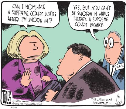 Political Cartoon U.S. Hillary Supreme Court