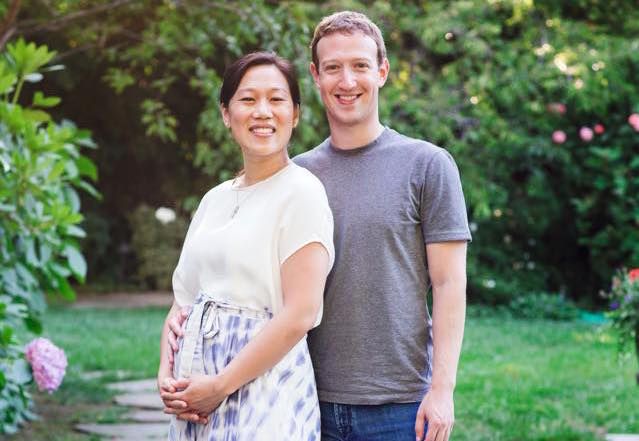 Mark Zuckerberg and his wife, Priscilla Chan 