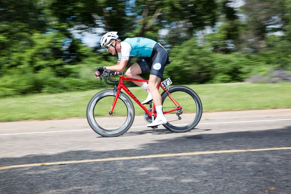 Regular road bikes without aero gear for the North Star Grand Prix.
