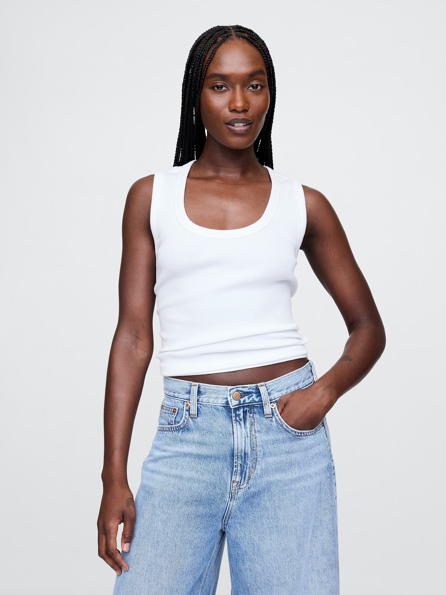 gap, Rib Scoop Tank Top