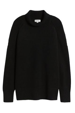 Turtleneck Merino Wool Rib Sweater