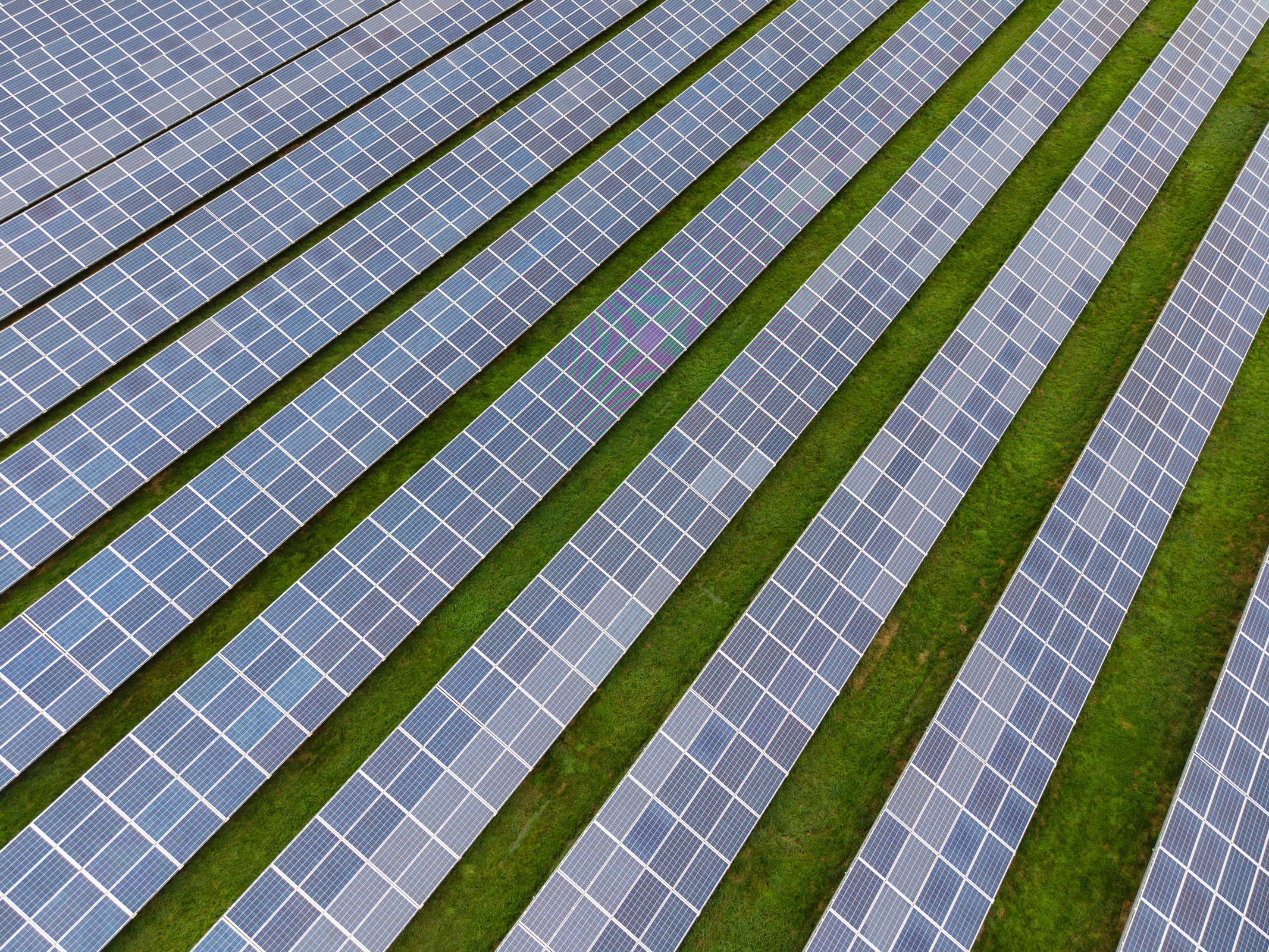 Photo of solar panels taken with the DJI Mini 5 Pro drone