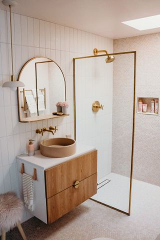Ikea bathroom hacks floating cabinet by Semihandmade