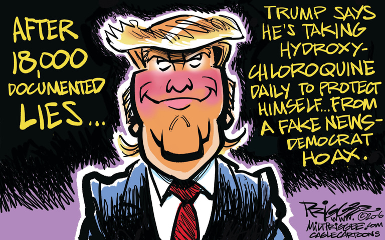 Political Cartoon U.S. Trump hydroxychloroquine lies | The Week