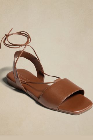 Banana Republic Lace-Up Flat Leather Sandal