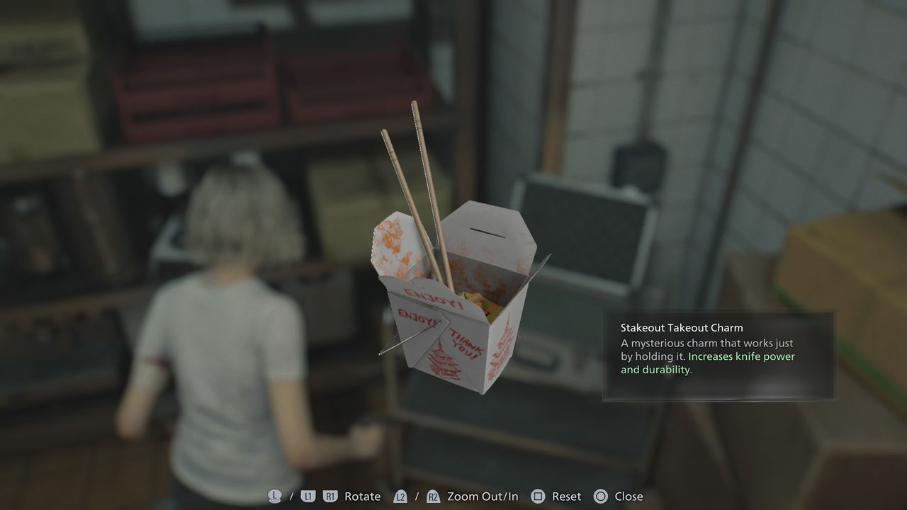 Resident Evil Requiem chef - Stakeout Takeout Charm