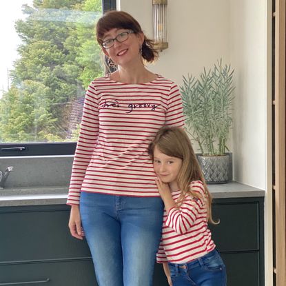 Linda Clayton and her daughter in kitchen