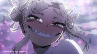 A smiling Toga in My Hero Academia