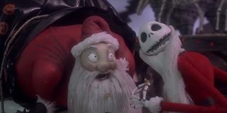 Santa and Jack Skellington in The Nightmare Before Christmas