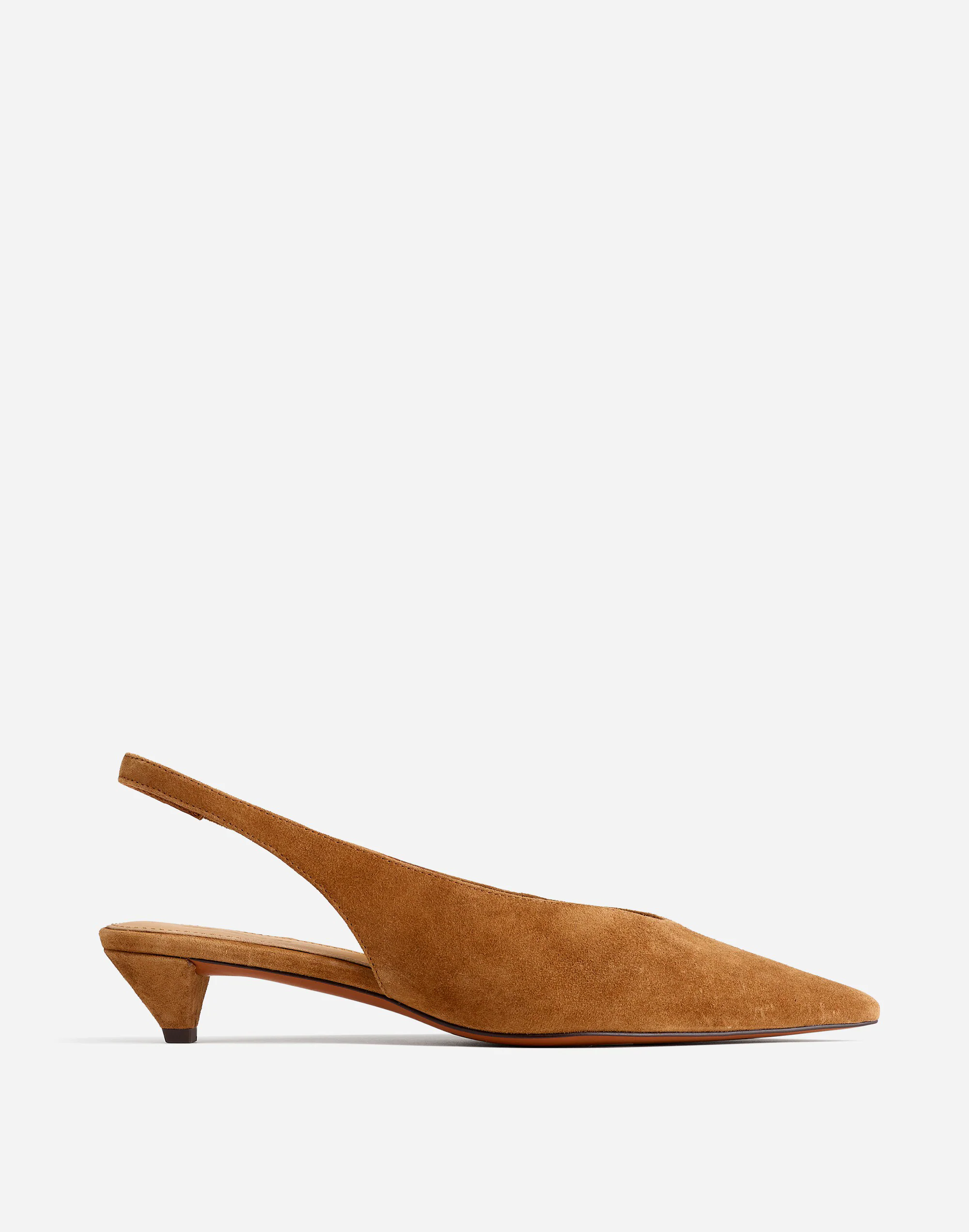 The Simone Kitten-Heel Slingback Pumps