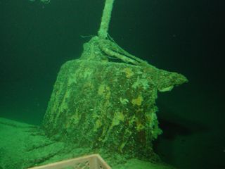 The conning tower of the mini submarine that the USS Ward sank.