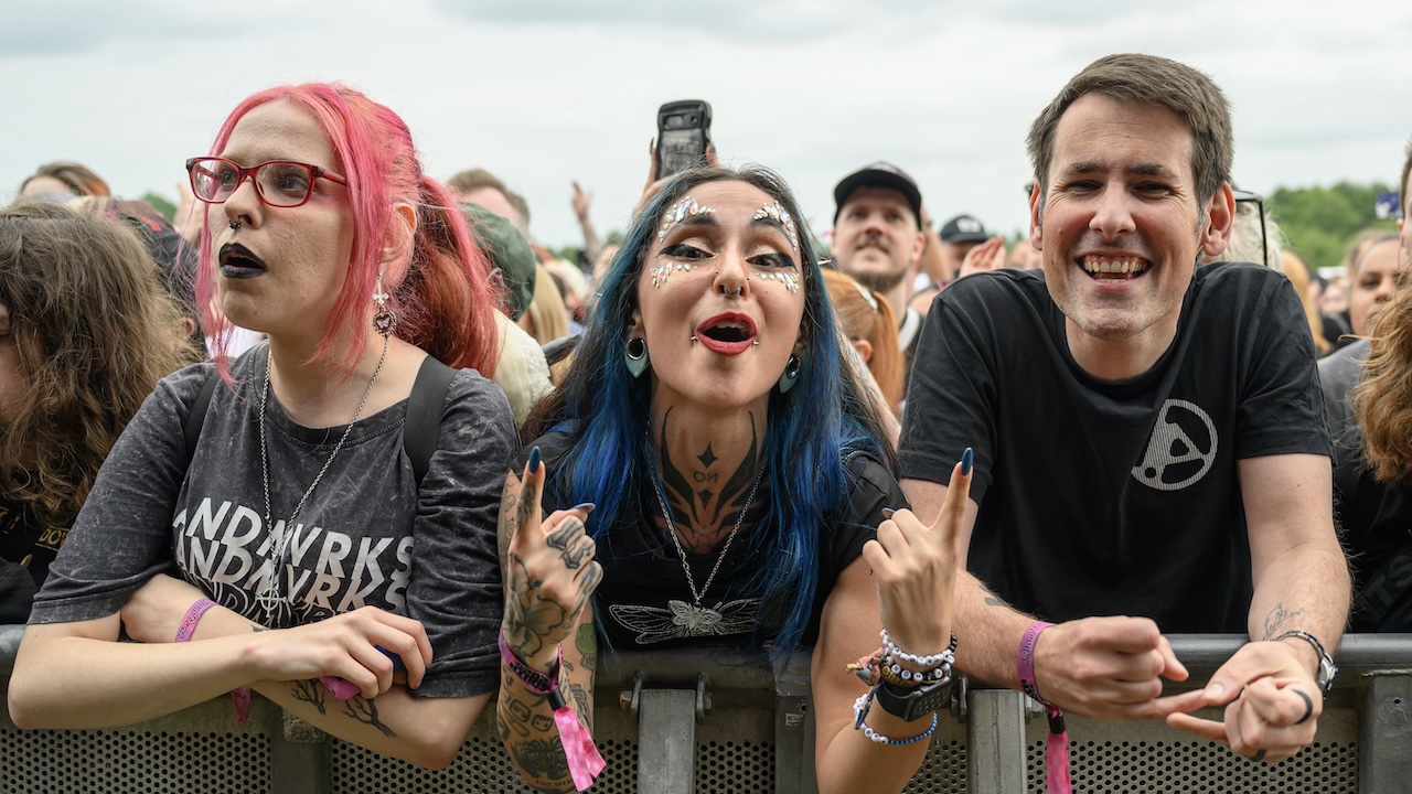 Festival goers attend Slam Dunk Festival
