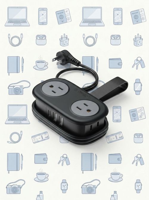 Travel Power Strip with AC & USB Ports