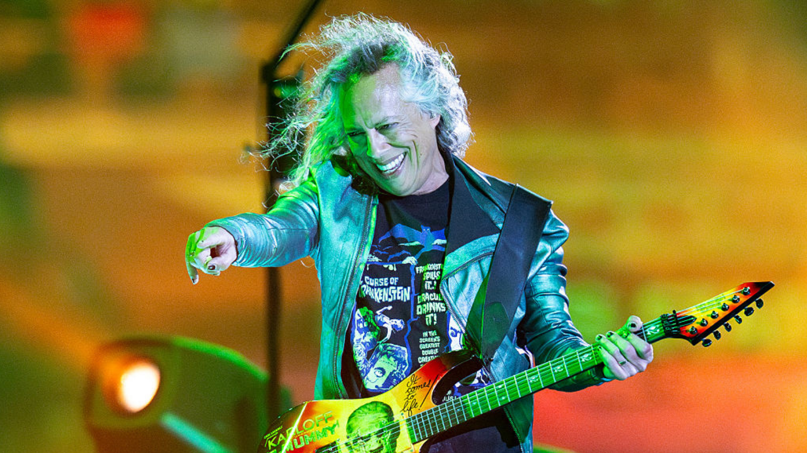 Kirk Hammett of Metallica performs at Levi's Stadium on June 20, 2025 in Santa Clara, California.
