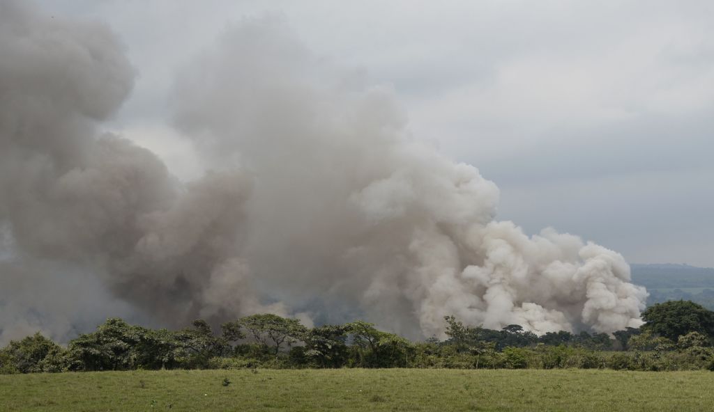 The Fuego volcano.