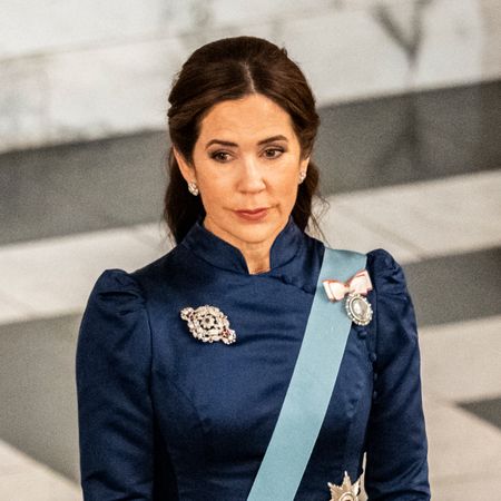 Crown Prince Frederik of Denmark and Crown Princess Mary of Denmark greet the diplomatic corps during a New Year reception at Christiansborg Palace, Copenhagen in 2024