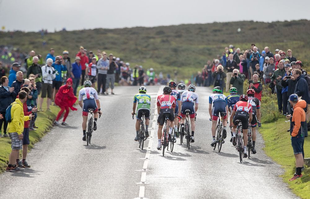The breakaway during stage 6 at the Tour of Britain