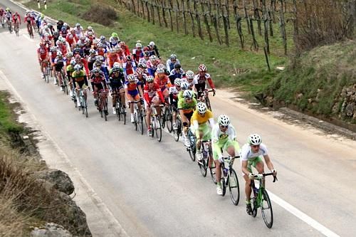 The peloton in action during stage two.