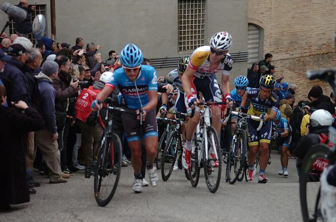 Thomas Dekker (Garmin-Sharp) wasn't the only one reduced to walking up the Sant'Elpidio a Mare