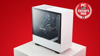 NZXT Streaming Plus BLD Kit three quarter shot on red.