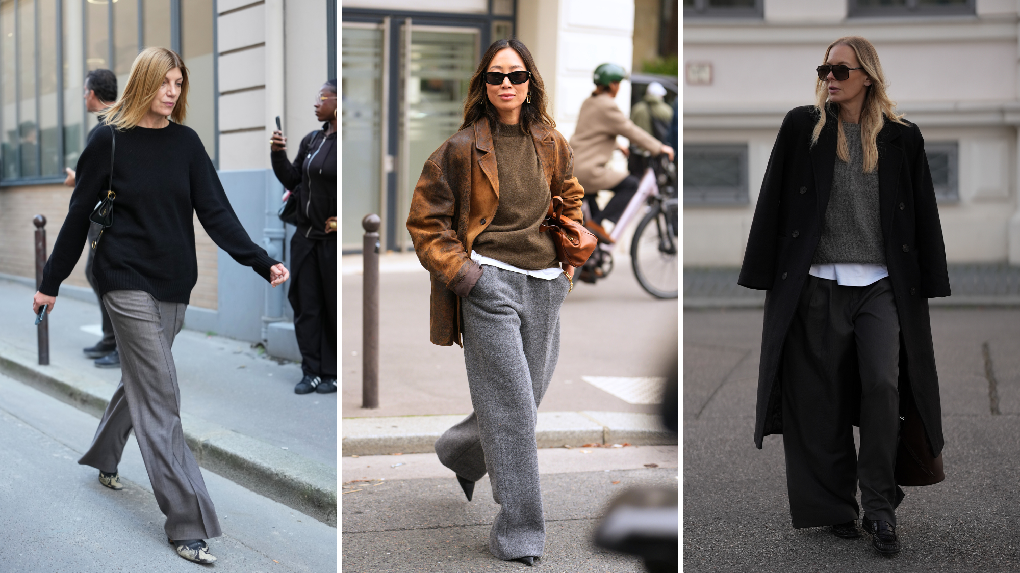 Women wearing crewneck jumpers