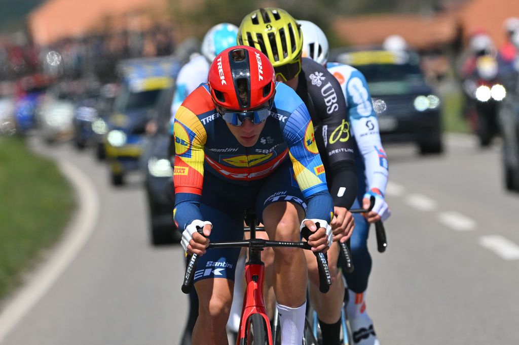 Thibau Nys (Lidl-Trek) leads the breakaway