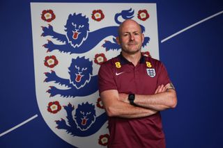 BURTON UPON TRENT, ENGLAND - AUGUST 13: Lee Carsley poses for a photograph in his new position as Interim Manager for the England Senior Team at St George's Park on August 13, 2024 in Burton upon Trent, England. (Photo by Eddie Keogh - The FA/The FA via Getty Images)