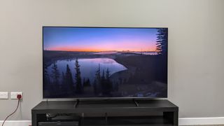 Hisense U6N with lake on screen