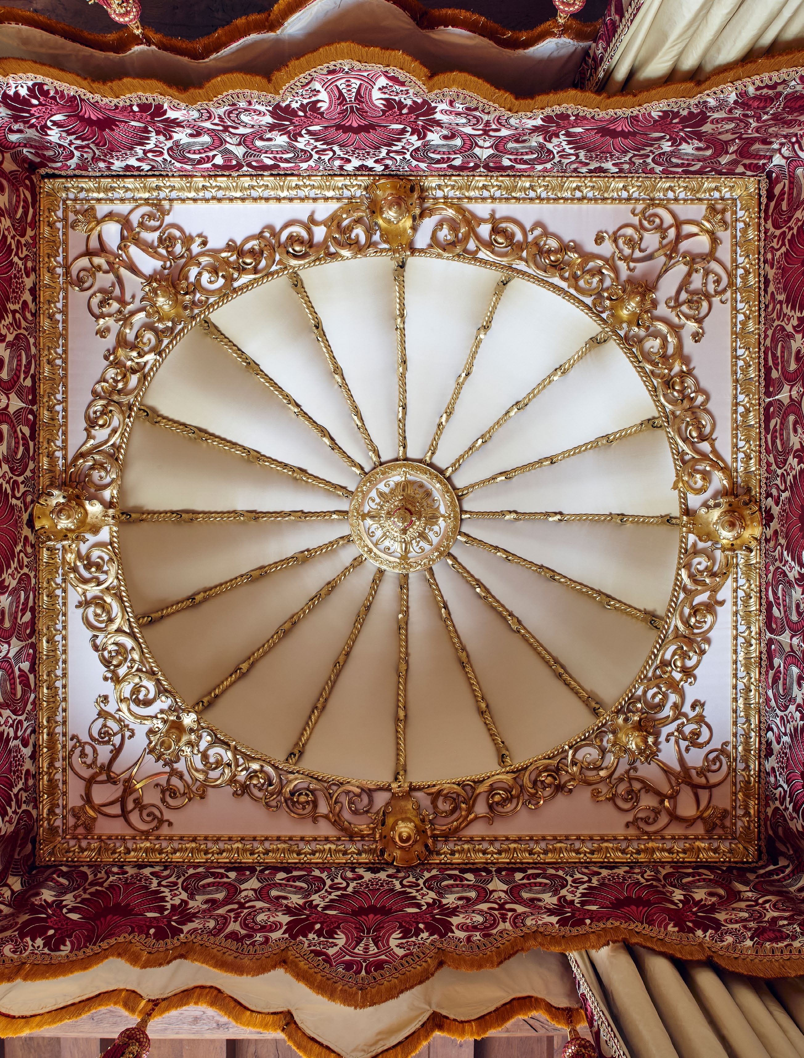 The state bed commissioned to receive Queen Victoria at Arundel Castle