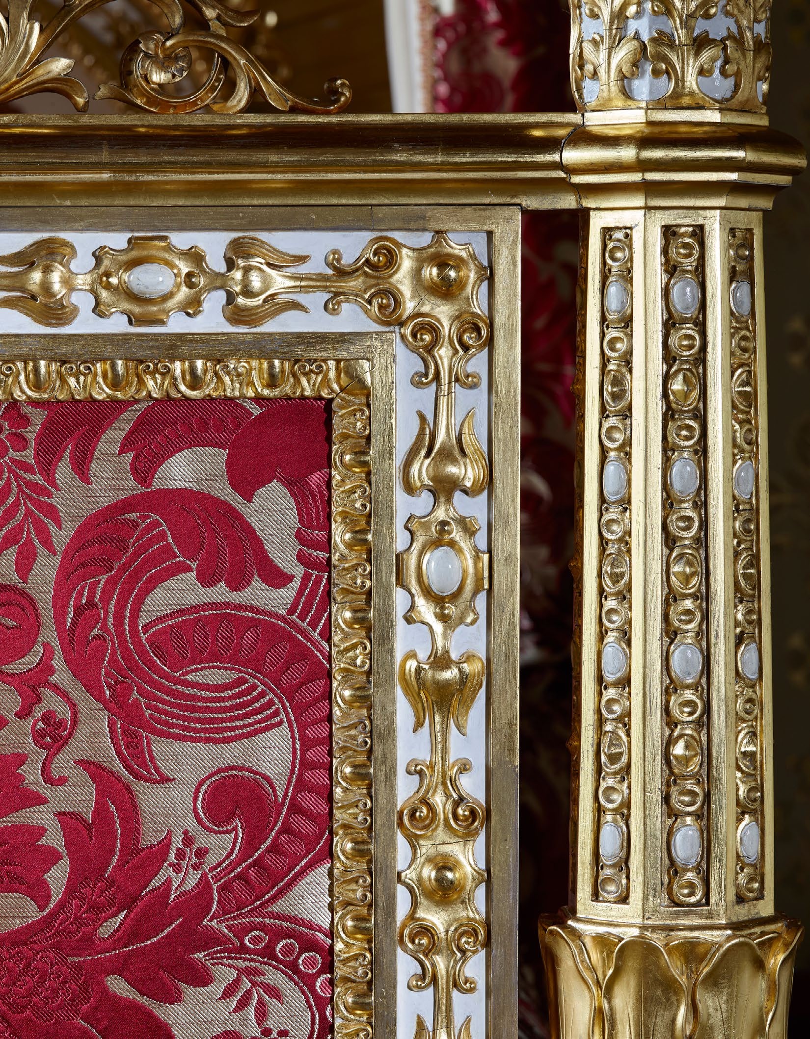 The state bed commissioned to receive Queen Victoria at Arundel Castle