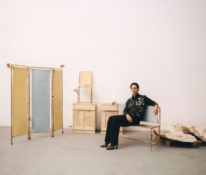 Portrait of Costanza Vallese with Fendi furniture for Design Miami 2025