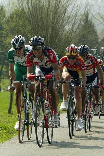 After eight climbs the field was split into smaller groups.