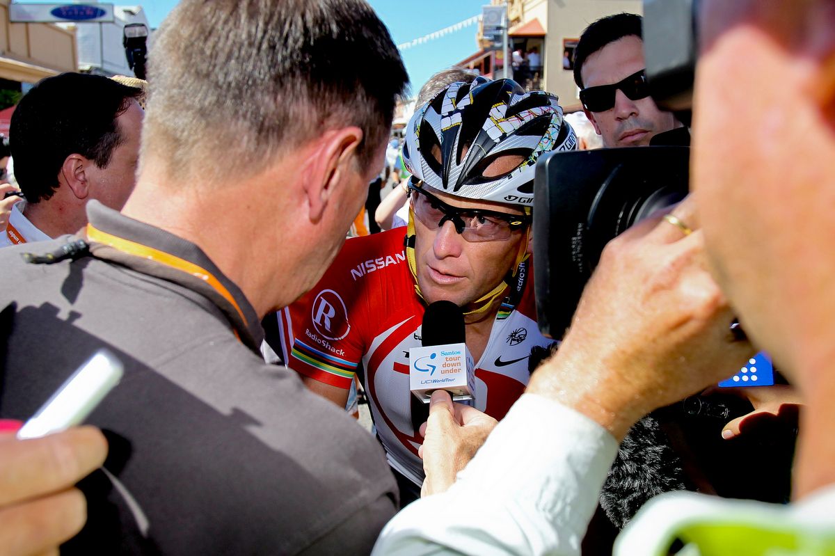 There was always lots of media attention for Lance Armstrong when he rode the TDU