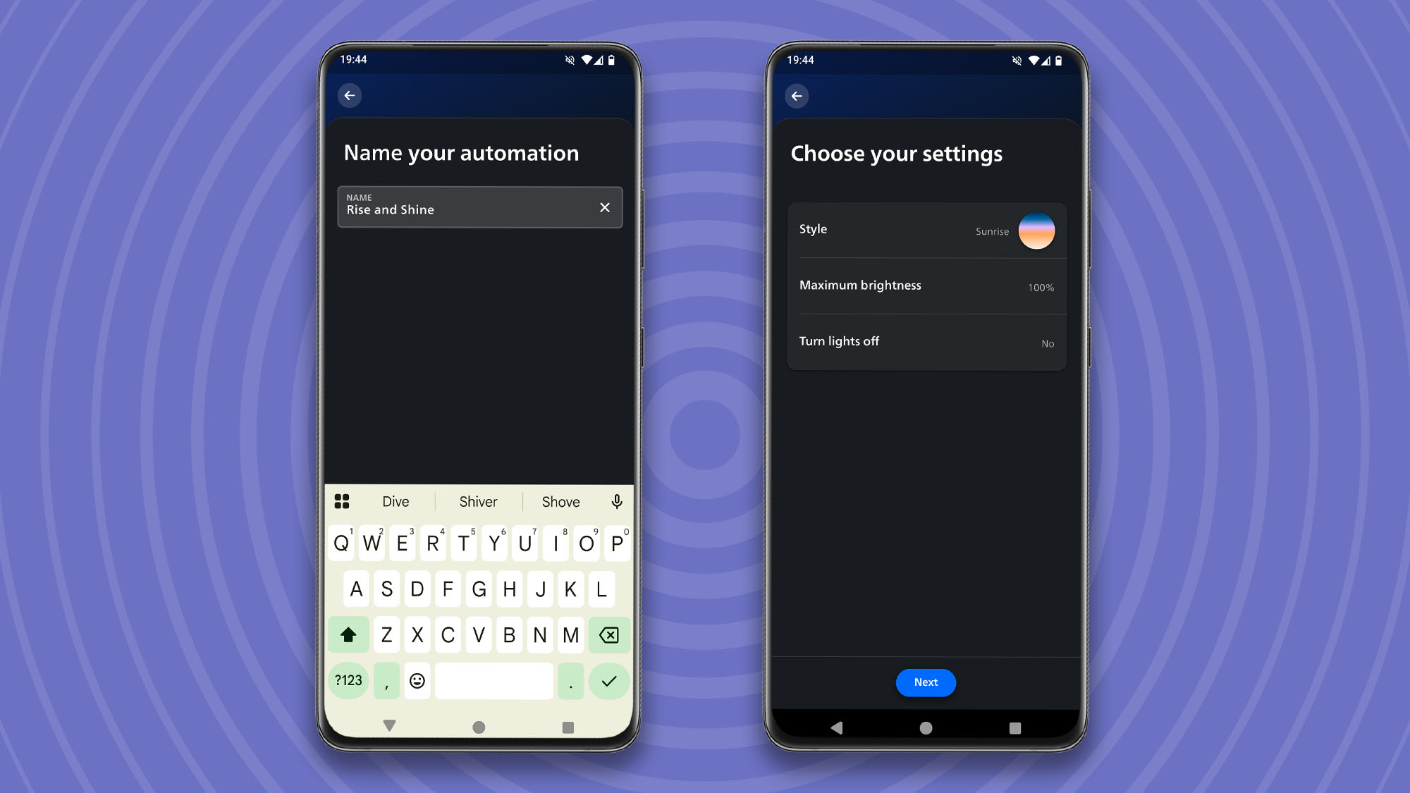 Setting up wake-up automation in Philips Hue app
