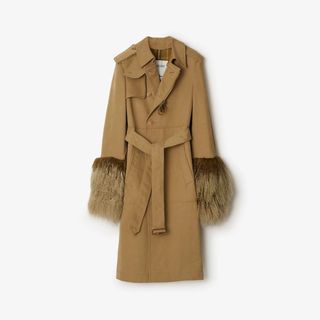 Burberry Long Cotton Nylon Trench Coat