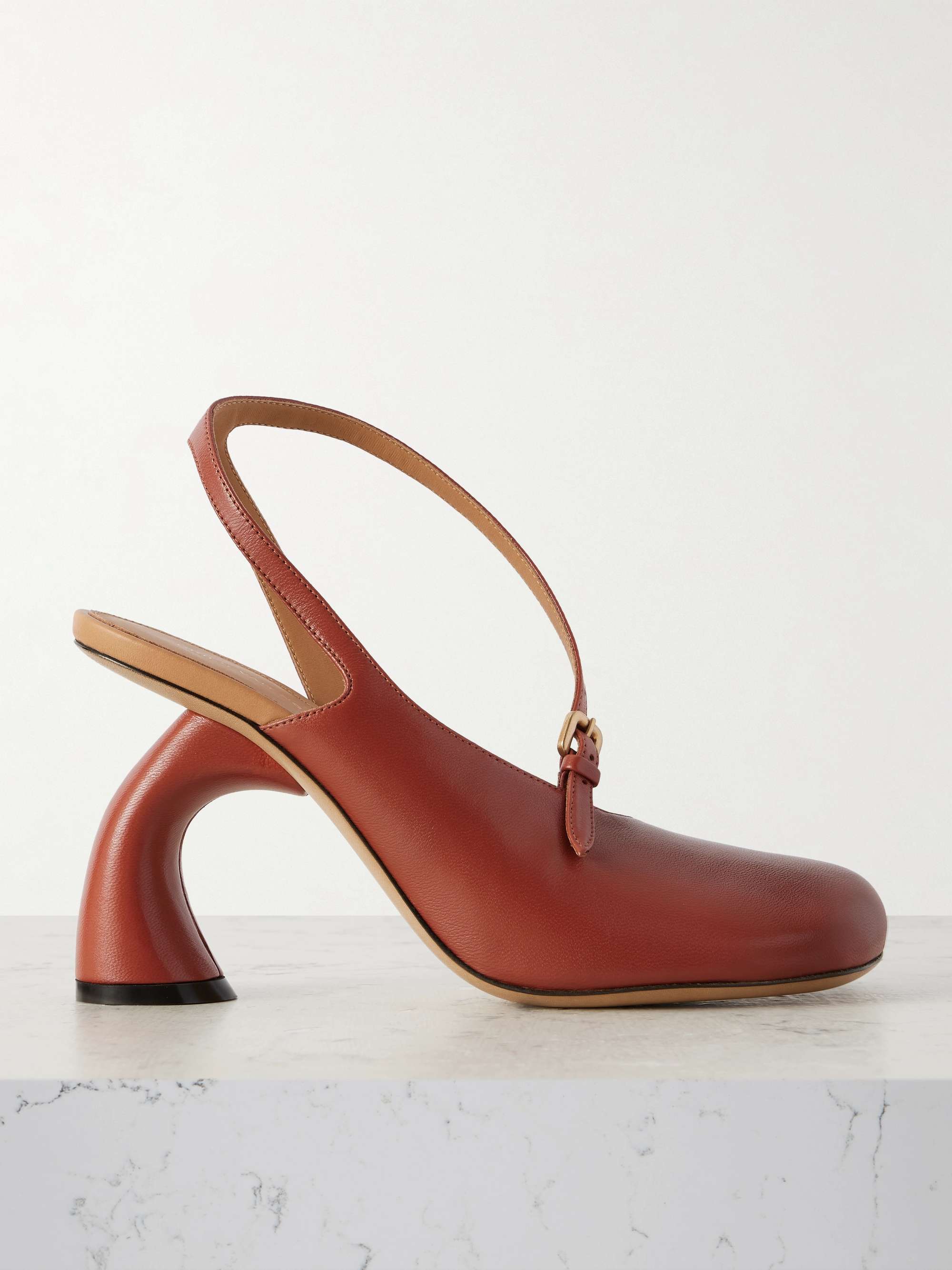 Leather Slingback Pumps