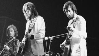 Eric Clapton and Pete Townshend perform together in 1973